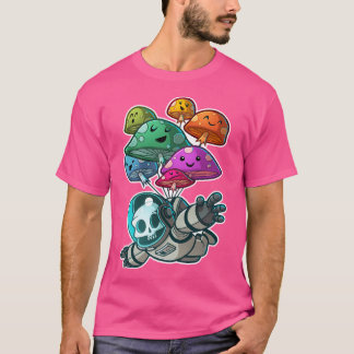 Muchroom Paratrooper Kawaii Skull T-shirt