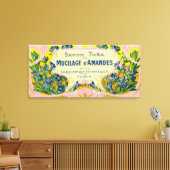 Mucilage D' Amandes Soap LabelParis, Frankrijk Canvas Afdruk (Insitu (Woonkamer))