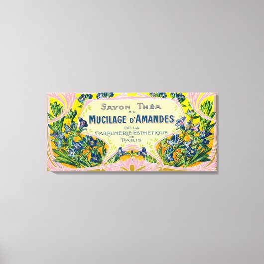 Mucilage D' Amandes Soap LabelParis, Frankrijk Canvas Afdruk (Voorkant)