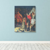 Mucius Scaevola voor Lars Porsena, c.1618-20 Canvas Afdruk (Insitu (Houten vloer))