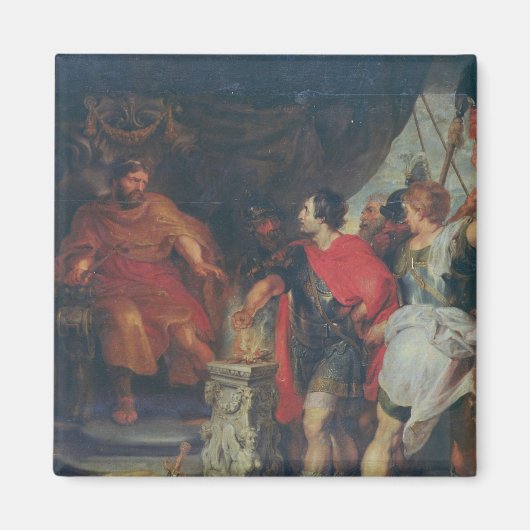 Mucius Scaevola voor Lars Porsena, c.1618-20 Magneet (Voorkant)