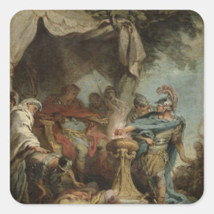 Mucius Scaevola voor Porsenna Vierkante Sticker