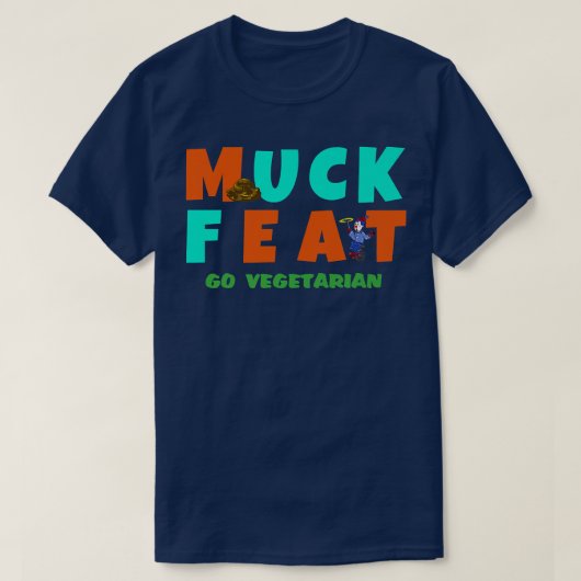 MUCK FEAT gaat vegetarisch T-shirt (Design voorkant)