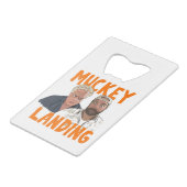 Muckey Landing Creditkaart Flessenopener (Achterkant Gekanteld)
