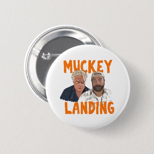 Muckey Landing Ronde Button 5,7 Cm (Voorkant /achterkant)