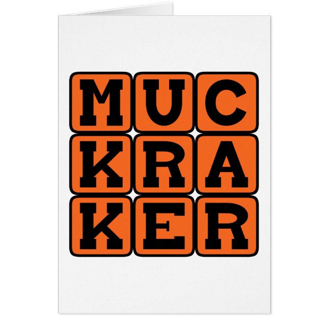 Muckraker, hervormingsgezinde journalist (Voorkant)