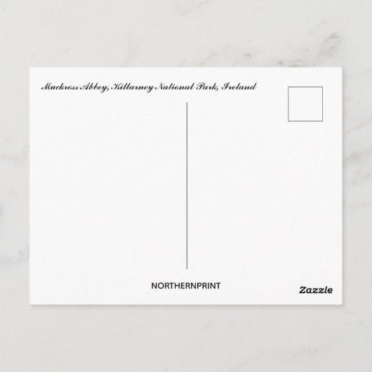 Muckross Abbey Killarney National Park Ierland Briefkaart (Achterkant)