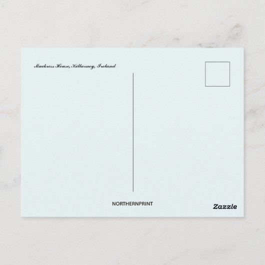 Muckross Huis Killarney Ierland Briefkaart (Achterkant)