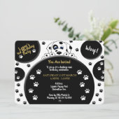 Mucky Paws Dalmatian Invitations Kaart (Staand voorkant)