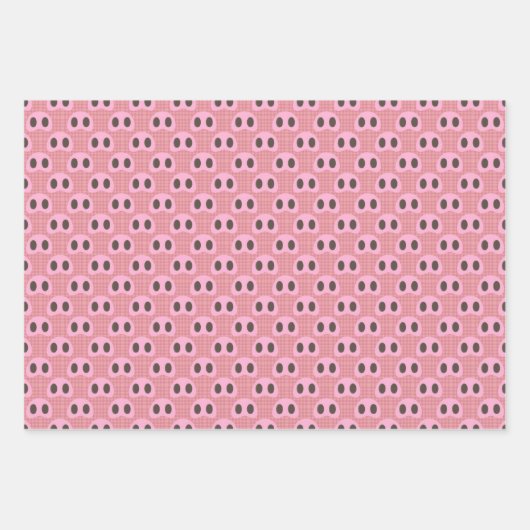 Mud Bath Piggy snouts Wrapping Paper Sheets (Voorkant 3)
