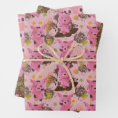 Mud Bath Piggy snouts Wrapping Paper Sheets (In situ)