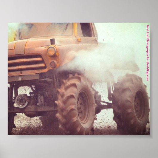 Mud Bogging 4x4 Truck Poster (Voorkant)