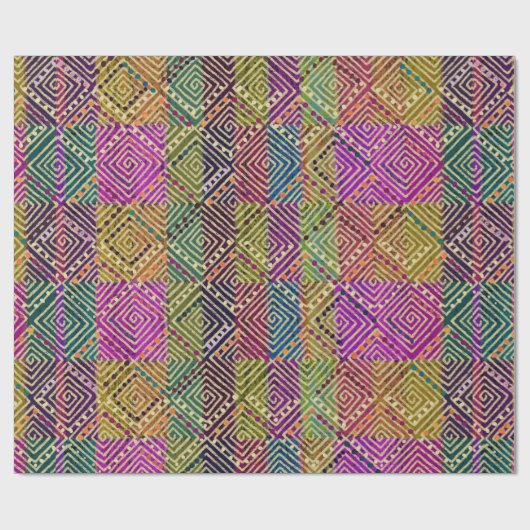 Mud Cloth geïnspireerd | Ankara Style Cadeaupapier (Vlak)