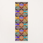 Mud Cloth geïnspireerd | Multicolors en diamanten Yogamat (Voorkant)