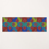 Mud Cloth Geïnspireerd patchwork twee sided Yogamat (Voorkant (horizontaal))