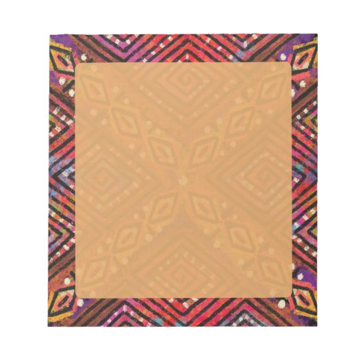 Mud Cloth Geïnspireerd Patroon Notitieblok (Voorkant)