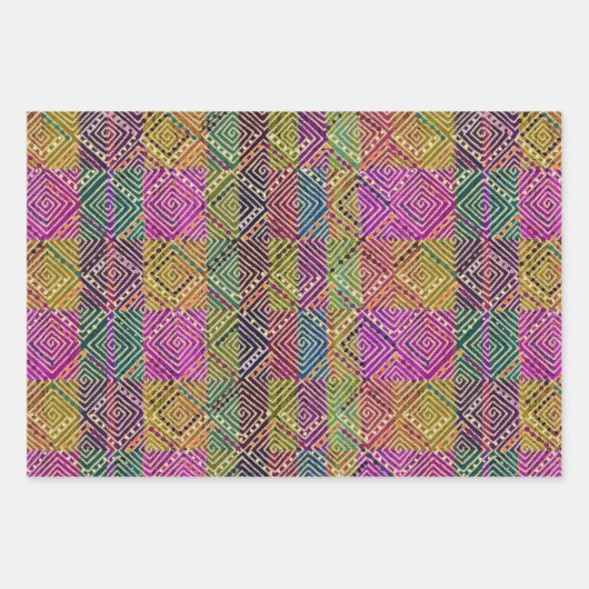 Mud Cloth Geïnspireerde patronen Inpakpapier Vel (Voorkant 2)