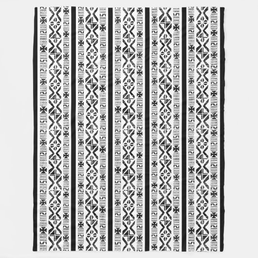 Mud Cloth Grunge ziet er groot uit Fleece Deken (Voorkant)