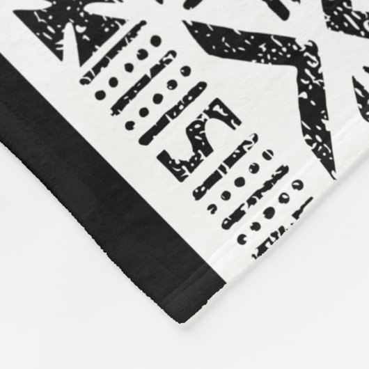 Mud Cloth Grunge ziet er groot uit Fleece Deken (Hoek)