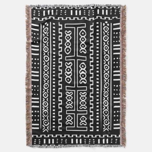 Mud Cloth Pattern Deken (Voorkant Verticaal)