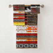 Mud Cloth Print Bad Handdoek (Insitu)