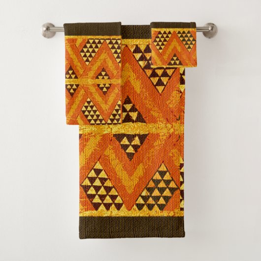 Mud Cloth Print Bad Handdoek (Insitu)