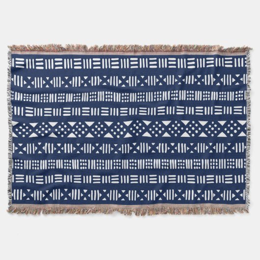 Mud Cloth Style 01 - Indigostijl Deken (Voorkant)
