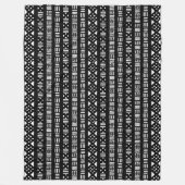 Mud Cloth Style 01 - zwart Fleece Deken (Voorkant)