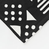 Mud Cloth Style 01 - zwart Fleece Deken (Hoek)
