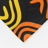 Mud Cloth Style 080215 - Ambergeel en Sinaasappel Fleece Deken (Hoek)