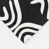 Mud Cloth Style 080215 - White on Black Fleece Deken (Hoek)