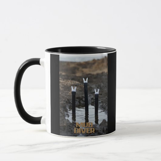 Mud Diver black combo mug 2 sided Mok (Links)