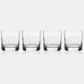 Mud Diver rots glas set van 4 (Achterkant)