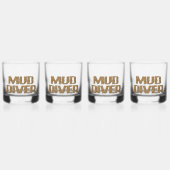 Mud Diver rots glas set van 4 (Voorkant)