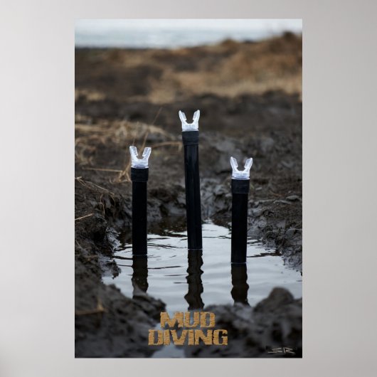 Mud Diving w title matte poster (Voorkant)