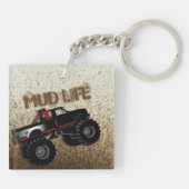 Mud Life Mud Bogging Black Truck Sleutelhanger (Achterkant)