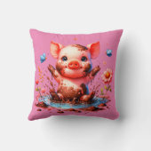 Mud Puddle Piggy Kussen (Achterkant)