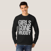 Mud Run Marathon Runner Gift Meisjes Gone Muddy T-shirt (Voorkant volledig)