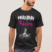 Mud Run Prinses Vrouwen Mud Runner Obstakel Race M T-shirt (Voorkant)