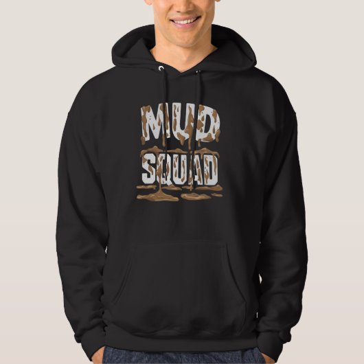 Mud Squad Vrouwen Mud Run Team Funny Mudder Run Hoodie (Voorkant)