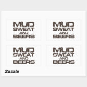Mud Sweat en Beers Rechthoekige Sticker (Vel)