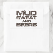 Mud Sweat en Beers Rechthoekige Sticker (Tas)