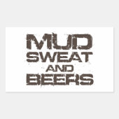 Mud Sweat en Beers Rechthoekige Sticker (Voorkant)