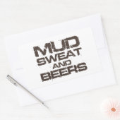 Mud Sweat en Beers Rechthoekige Sticker (Envelop)