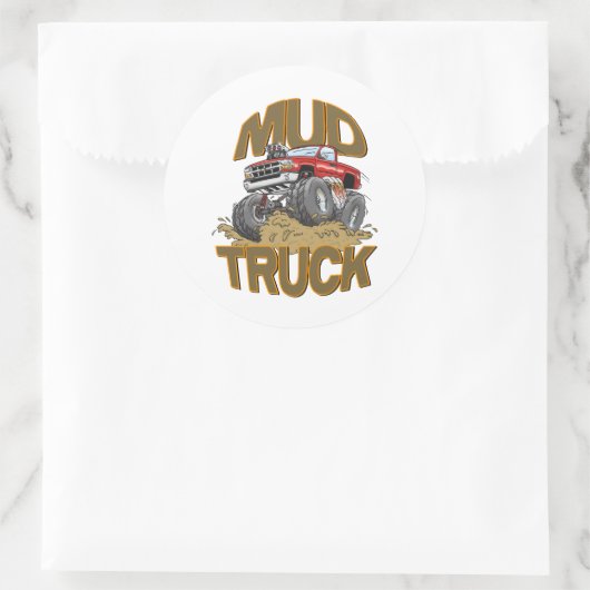 Mud Truck Chevy Ronde Sticker (Tas)