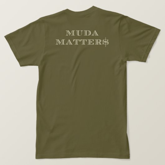 Muda Matters T-shirt (Design achterkant)