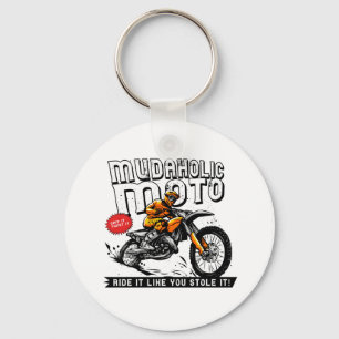 Mudaholic moto Dirt Bike Motocross-motorfiets Sleutelhanger