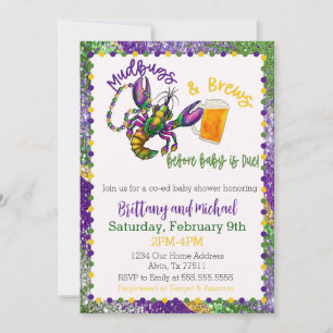 Mudbugs & Brews Baby shower Invitation Kaart