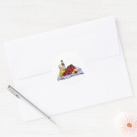 Mudbugs en brouwen ronde sticker (Envelop)