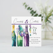 Mudbugs, rivierkreeften en cocktails Mardi Gras St Kaart (Staand voorkant)